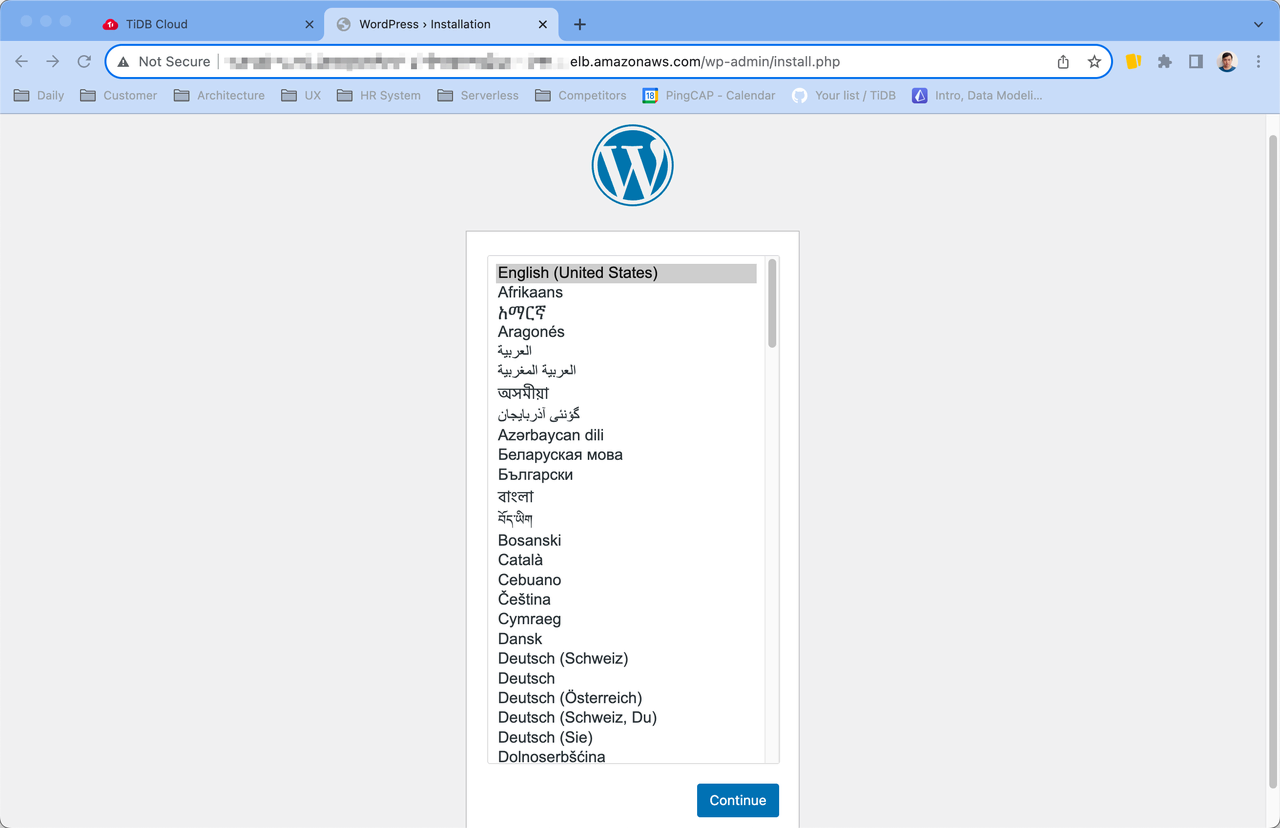 Running Wordpress